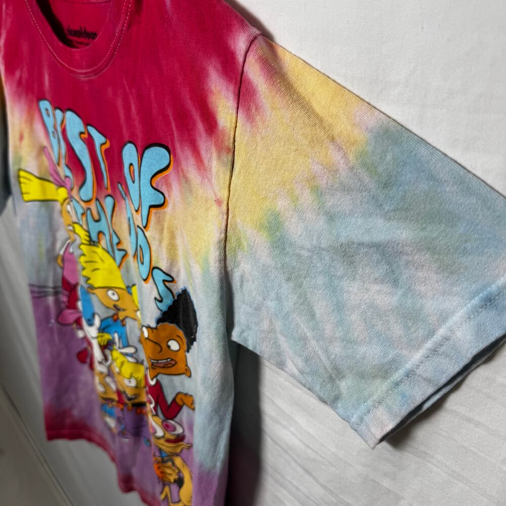 Nickelodeon 90s Cartoon Tie Dye Graphic Tee Small Cotton Unisex - Picture 4 of 6